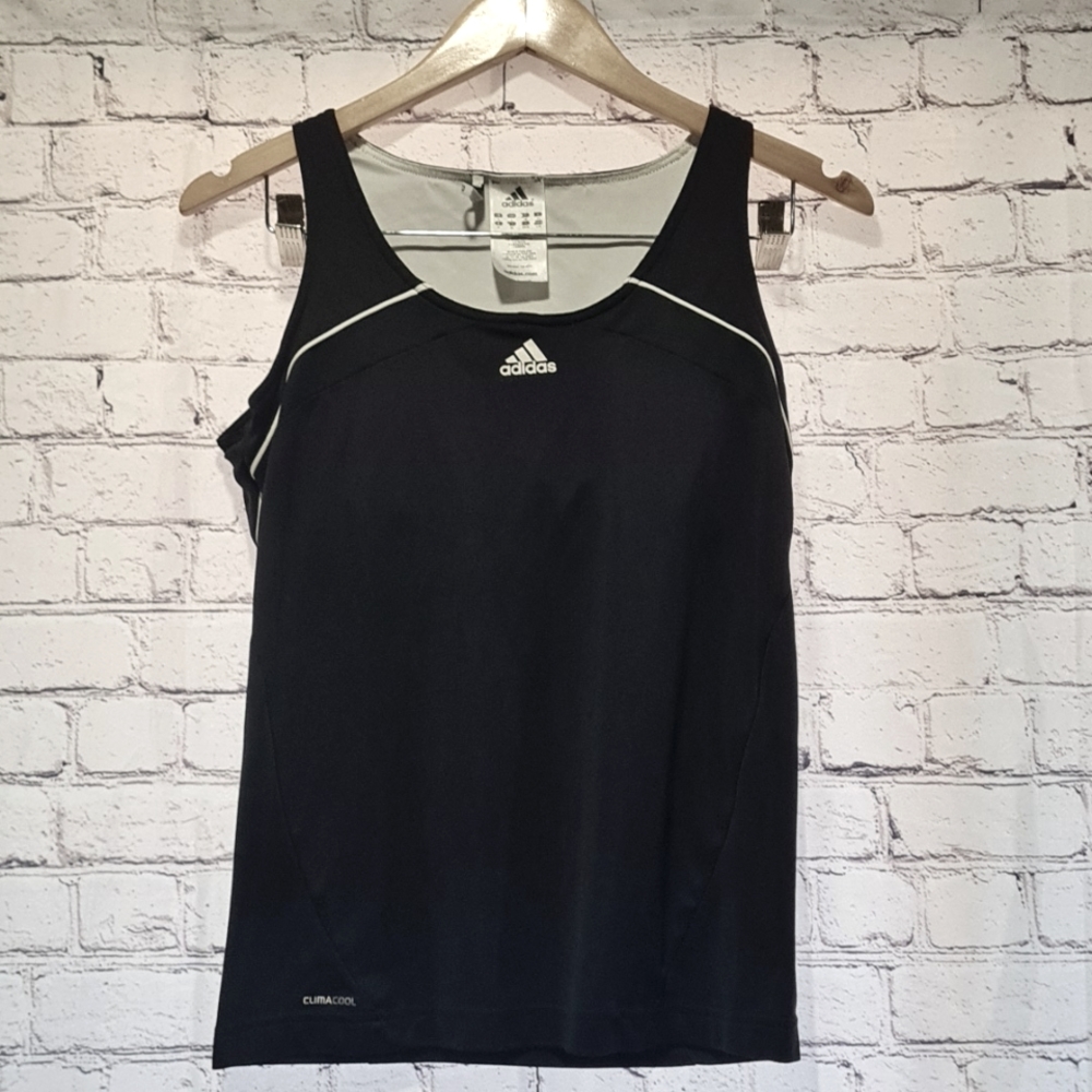 adidas clima cool tank top black built in support active wear
